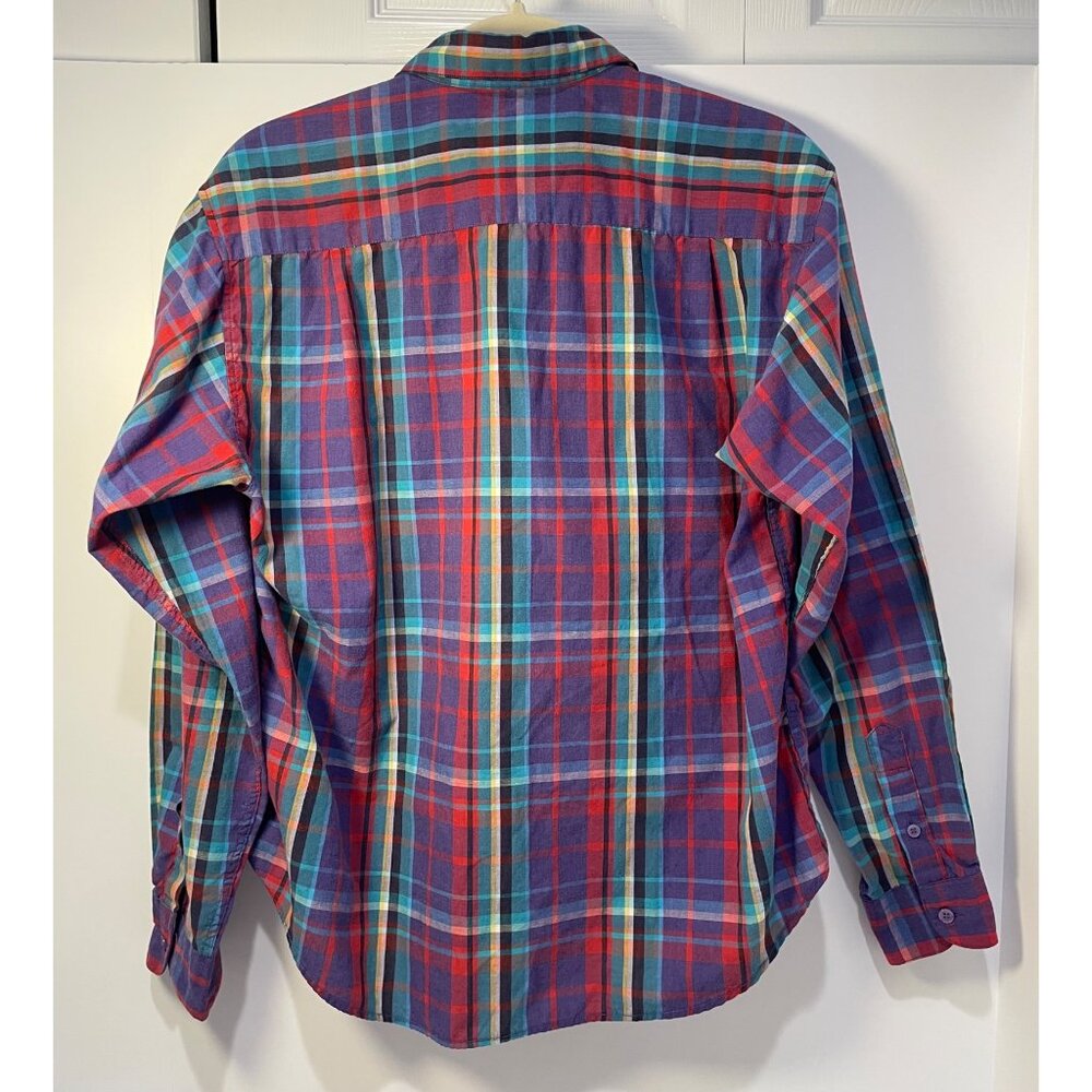 Vtg Circa Now Womens Plaid Button Up Top Size 8 Preppy 90s Colorful Timeless Y2K - Picture 2 of 10